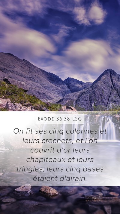 Exode 36:38 LSG Bible Verse Image