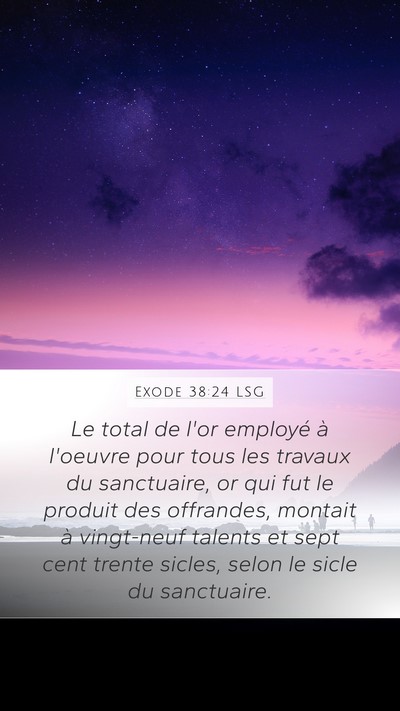 Exode 38:24 LSG Bible Verse Image