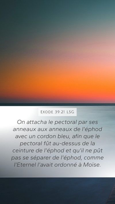 Exode 39:21 LSG Bible Verse Image