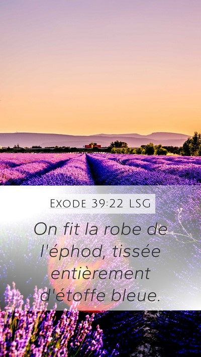 Exode 39:22 LSG Bible Verse Image