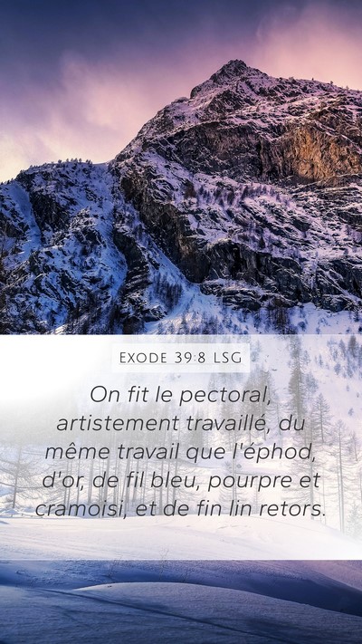 Exode 39:8 LSG Bible Verse Image