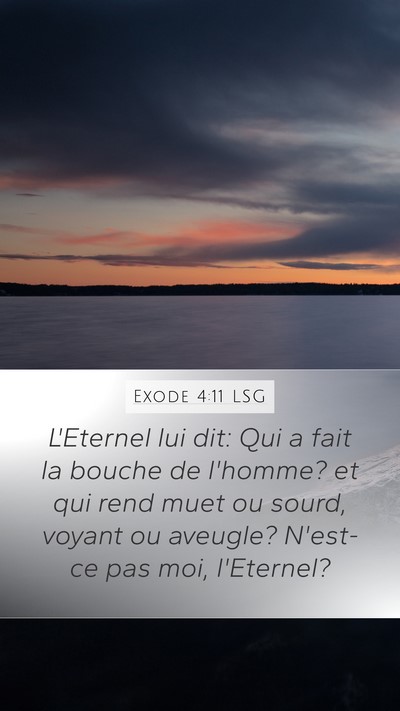Exode 4:11 LSG Bible Verse Image