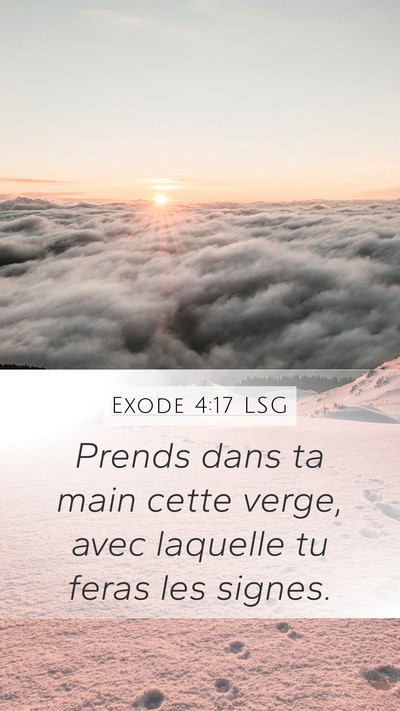 Exode 4:17 LSG Bible Verse Image