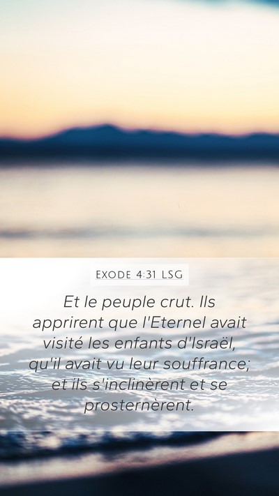 Exode 4:31 LSG Bible Verse Image