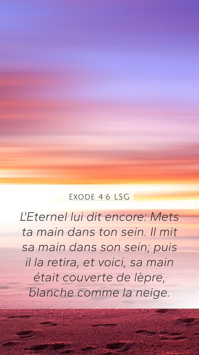 Exode 4:6 LSG Bible Verse Image