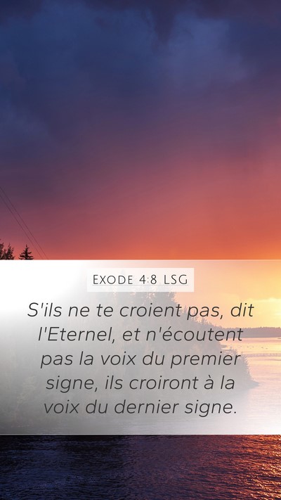 Exode 4:8 LSG Bible Verse Image