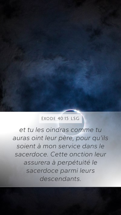 Exode 40:15 LSG Bible Verse Image