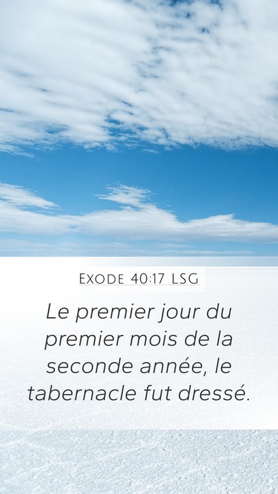 Exode 40:17 LSG Bible Verse Image