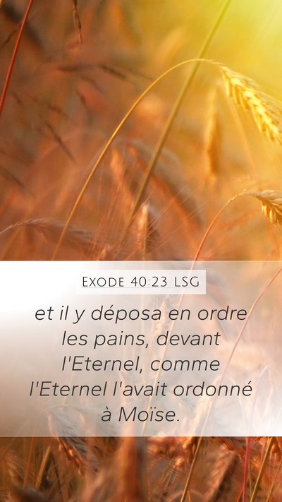 Exode 40:23 LSG Bible Verse Image