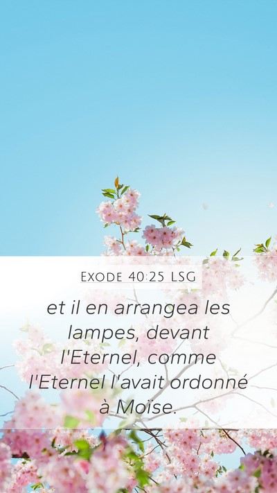 Exode 40:25 LSG Bible Verse Image