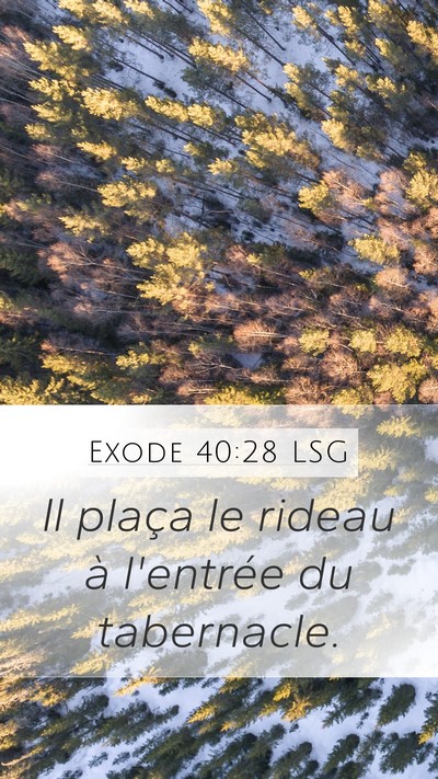 Exode 40:28 LSG Bible Verse Image