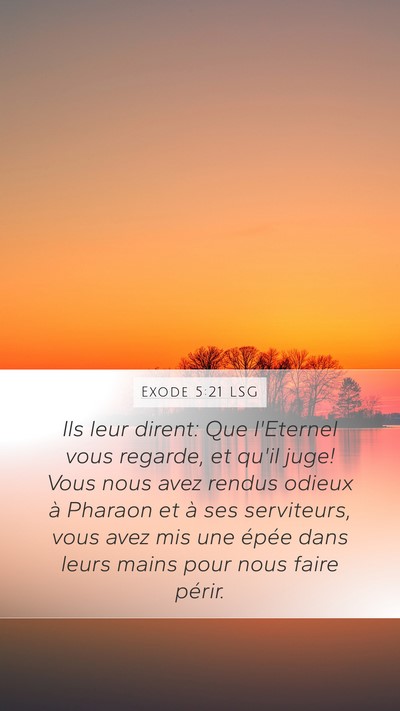 Exode 5:21 LSG Bible Verse Image