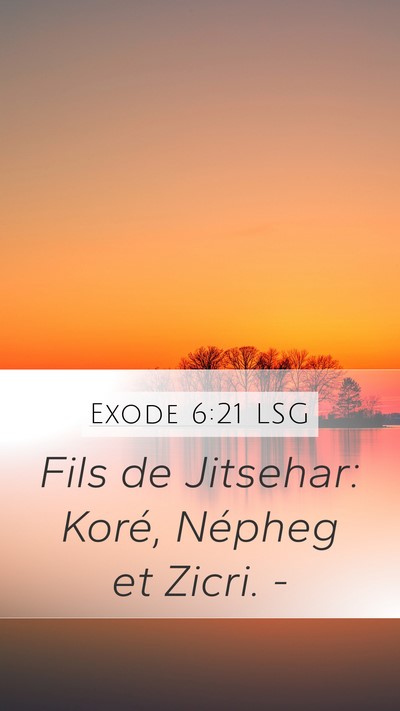 Exode 6:21 LSG Bible Verse Image