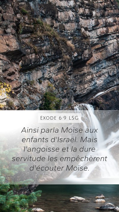 Exode 6:9 LSG Bible Verse Image