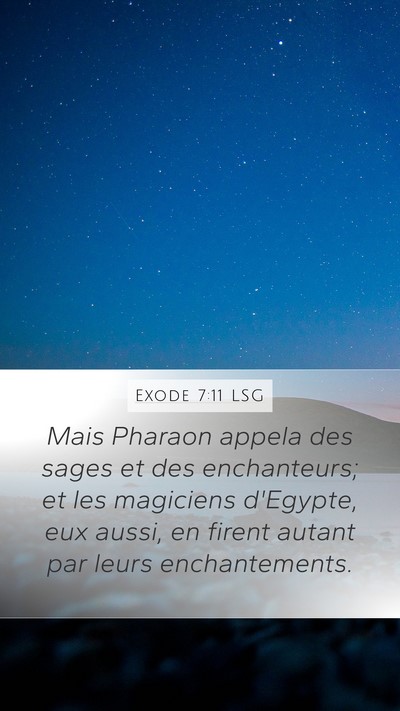 Exode 7:11 LSG Bible Verse Image