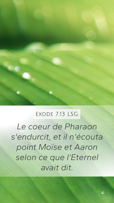 Exode 7:13 LSG Bible Verse Image