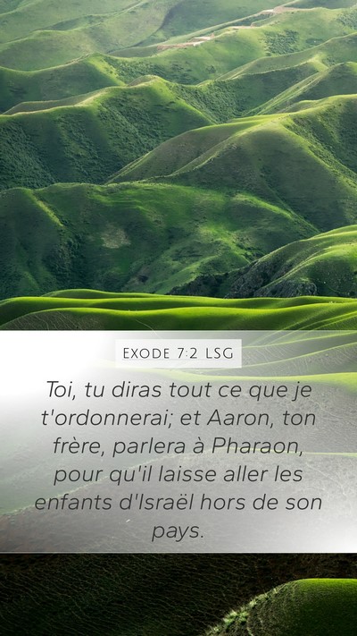 Exode 7:2 LSG Bible Verse Image