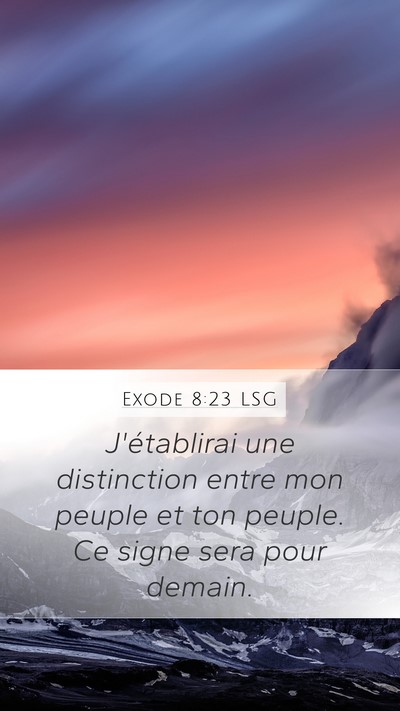 Exode 8:23 LSG Bible Verse Image