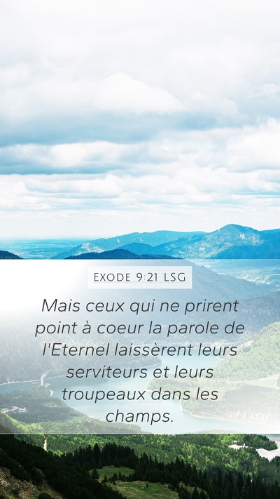 Exode 9:21 LSG Bible Verse Image