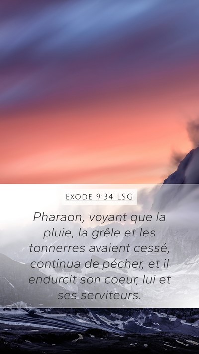 Exode 9:34 LSG Bible Verse Image