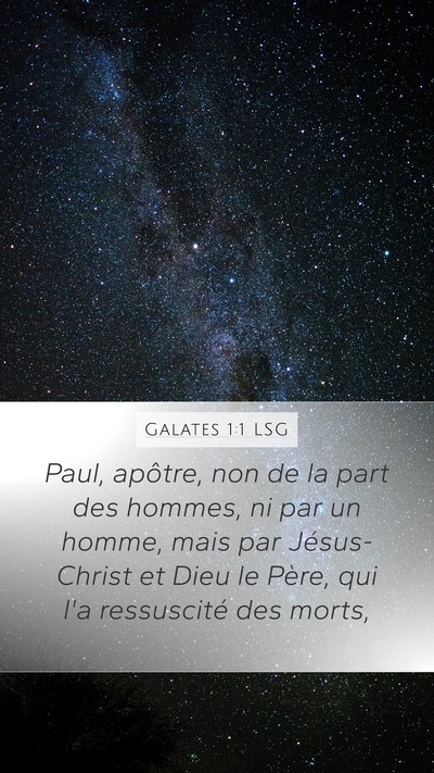 Galates 1:1 LSG Bible Verse Image