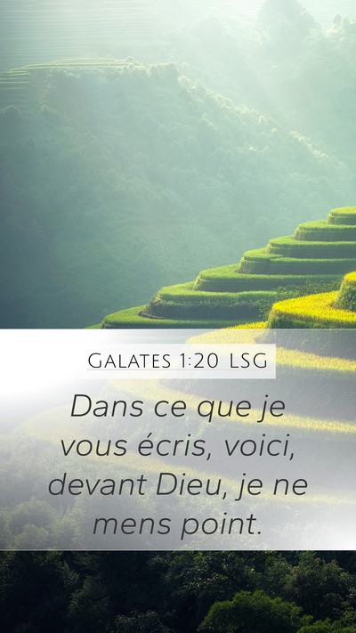 Galates 1:20 LSG Bible Verse Image