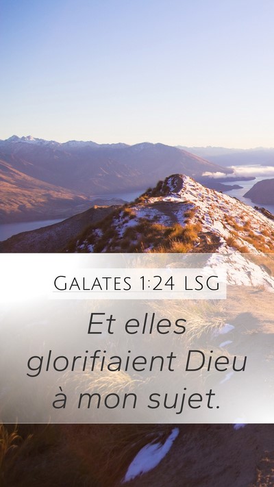 Galates 1:24 LSG Bible Verse Image