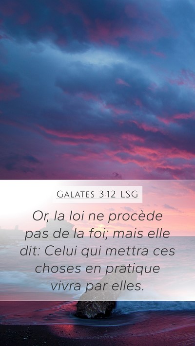 Galates 3:12 LSG Bible Verse Image
