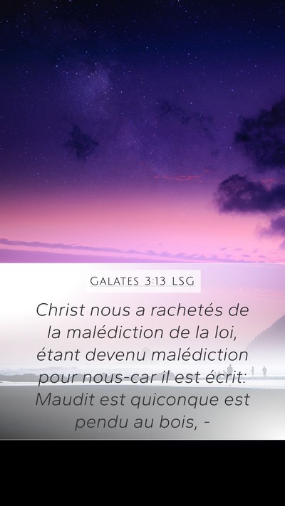 Galates 3:13 LSG Bible Verse Image