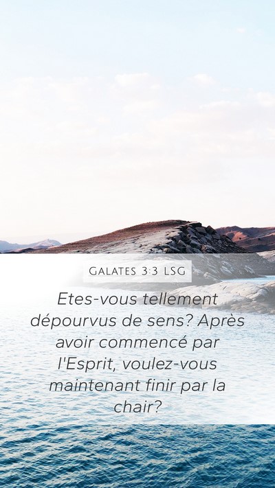 Galates 3:3 LSG Bible Verse Image