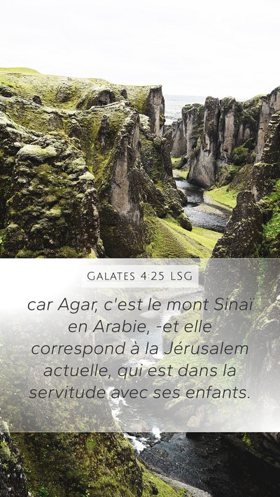 Galates 4:25 LSG Bible Verse Image