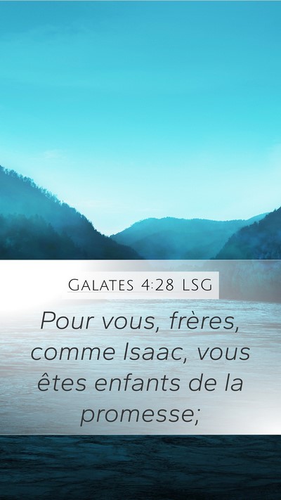 Galates 4:28 LSG Bible Verse Image