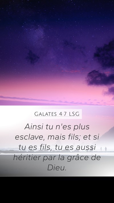 Galates 4:7 LSG Bible Verse Image