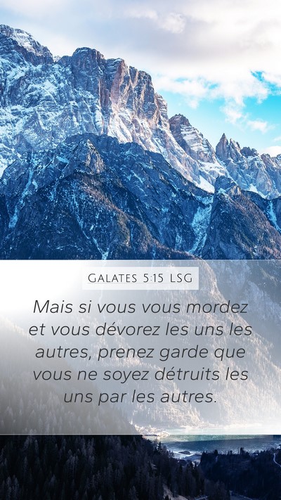 Galates 5:15 LSG Bible Verse Image