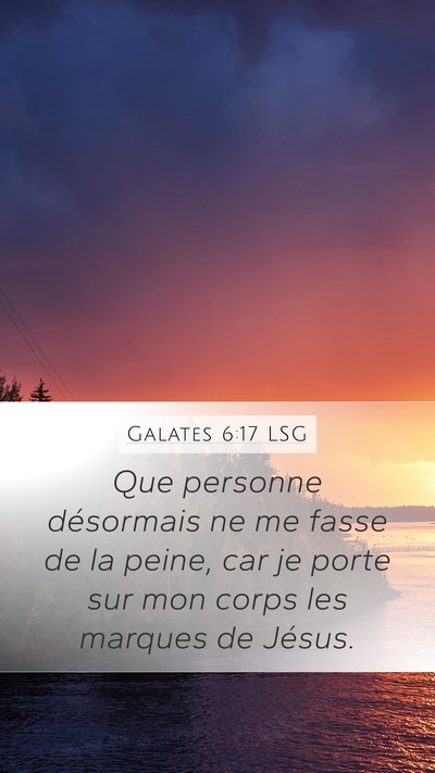 Galates 6:17 LSG Bible Verse Image