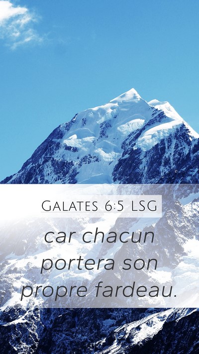 Galates 6:5 LSG Bible Verse Image