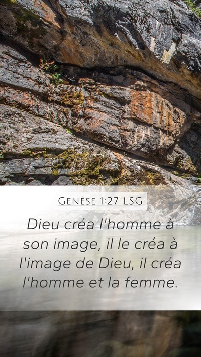 Genèse 1:27 LSG Bible Verse Image