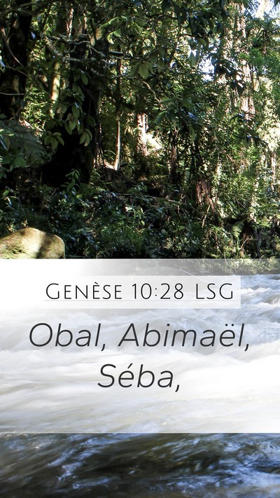 Genèse 10:28 LSG Bible Verse Image