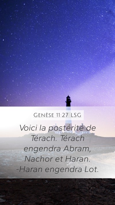 Genèse 11:27 LSG Bible Verse Image