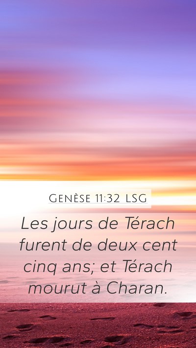 Genèse 11:32 LSG Bible Verse Image