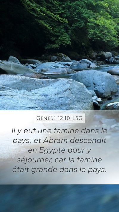 Genèse 12:10 LSG Bible Verse Image