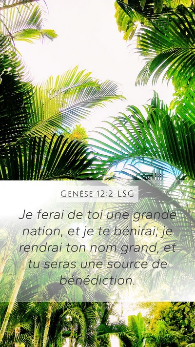 Genèse 12:2 LSG Bible Verse Image