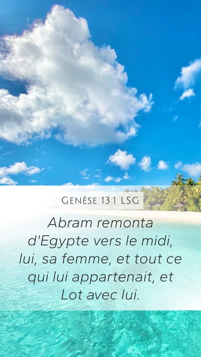 Genèse 13:1 LSG Bible Verse Image