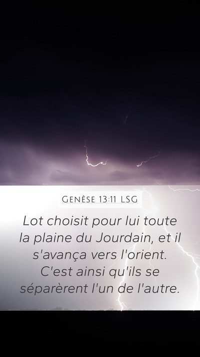 Genèse 13:11 LSG Bible Verse Image
