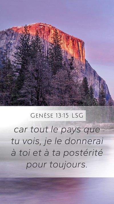 Genèse 13:15 LSG Bible Verse Image