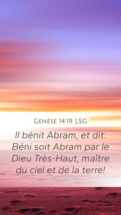 Genèse 14:19 LSG Bible Verse Image