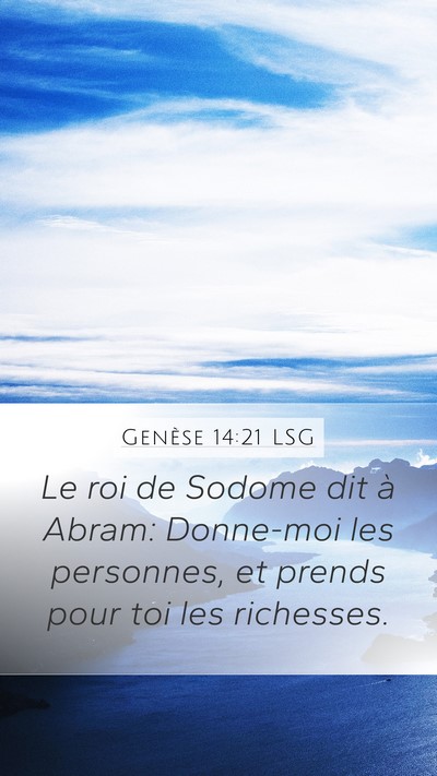 Genèse 14:21 LSG Bible Verse Image