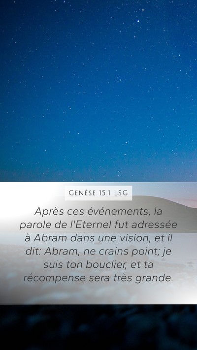 Genèse 15:1 LSG Bible Verse Image