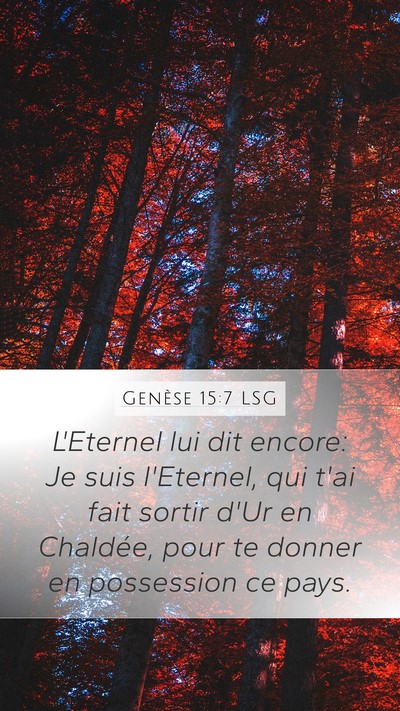 Genèse 15:7 LSG Bible Verse Image
