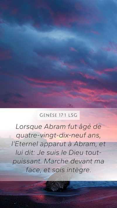 Genèse 17:1 LSG Bible Verse Image